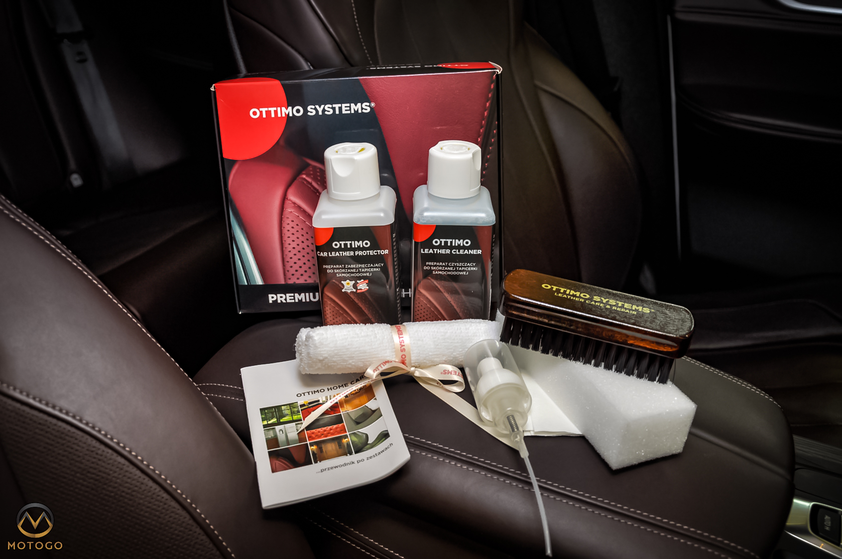 Ottimo Car Leather Care Kit ( 2x250ml ) zestaw do czyszczenia i zabezpieczania tapicerek